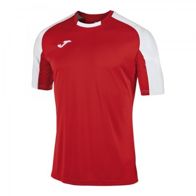 Футболка игровая Joma красная с контрастными белыми рукавами реглан ESSENTIAL 101105.602