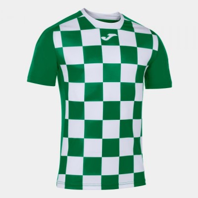 Футболка игровая Joma с рисунком в зеленую и белую клетку FLAG II 101465.452