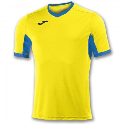 Футболка игровая Joma желтая с синими вставками CHAMPION IV 100683.907